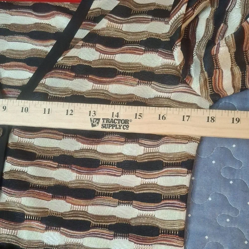 Kasper Patterned Women's Sweater - Black, Brown, Cream size small